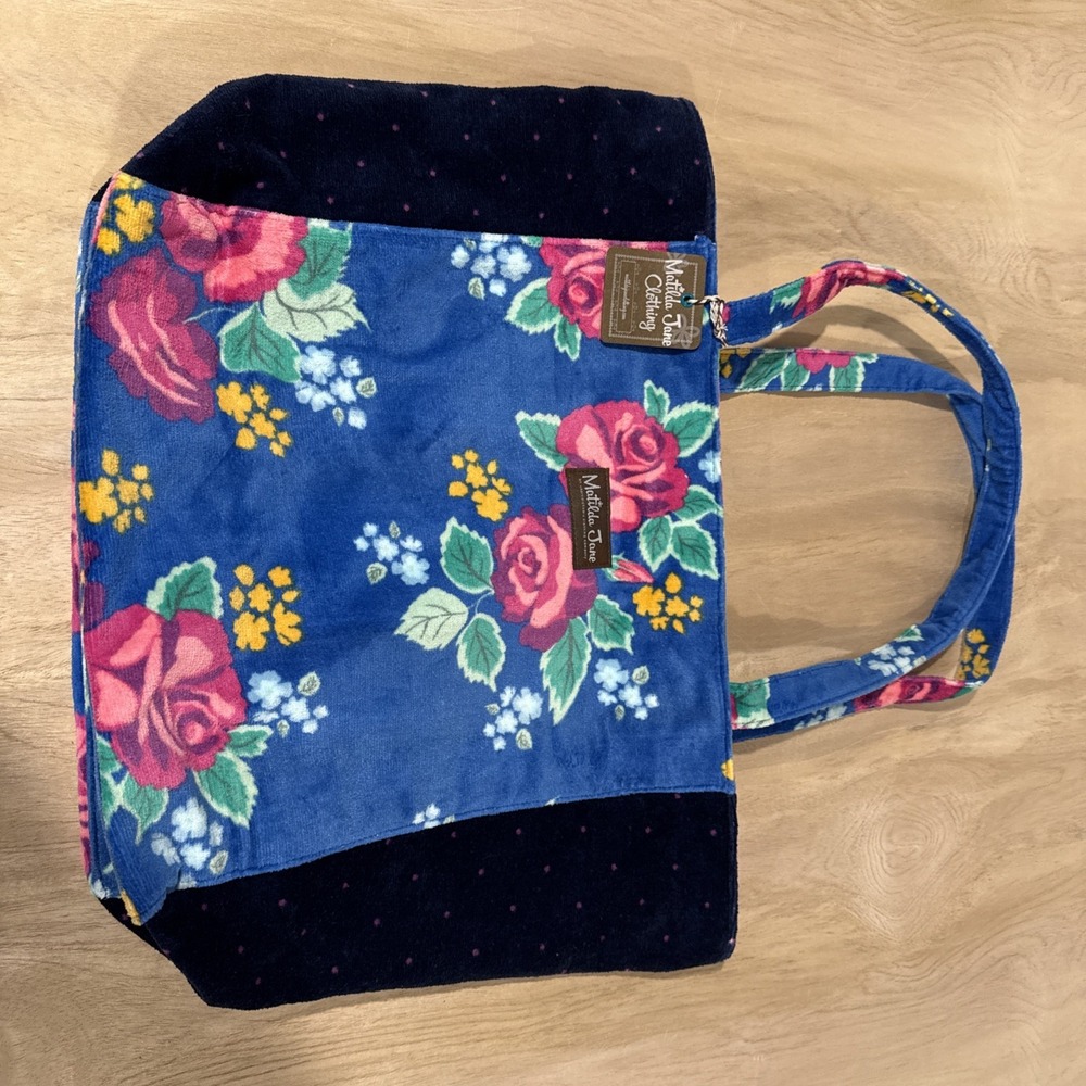 New With Tags Matilda Jane Sweet Sunshine Tote Bag Flower Floral Terry Cloth